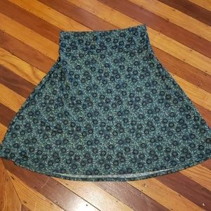 Lularoe Azure style Green pomegranate skirt xl